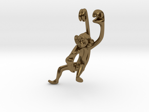 3D-Monkeys 320 in Polished Bronze