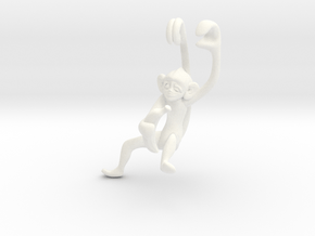 3D-Monkeys 320 in White Processed Versatile Plastic