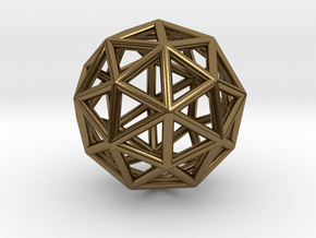 0325 Pentakis Dodecahedron E (a=1cm) #001 in Polished Bronze