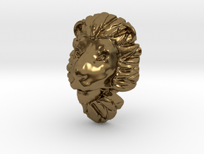 Lion pendant in Polished Bronze