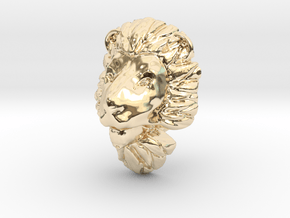 Lion pendant in 14k Gold Plated Brass