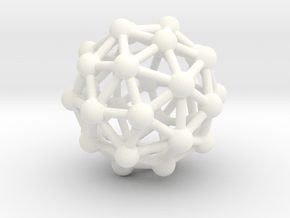 0327 Pentakis Dodecahedron V&E (a=1cm) #003 in White Processed Versatile Plastic