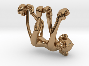 3D-Monkeys 321 in Polished Brass