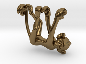 3D-Monkeys 321 in Polished Bronze