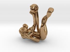 3D-Monkeys 324 in Polished Brass