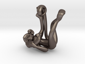 3D-Monkeys 324 in Polished Bronzed Silver Steel