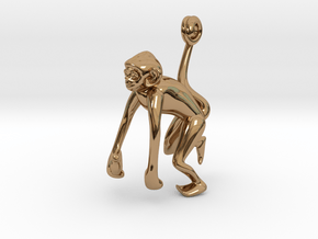 3D-Monkeys 326 in Polished Brass