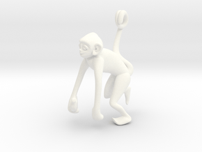 3D-Monkeys 326 in White Processed Versatile Plastic
