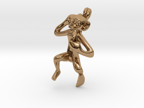 3D-Monkeys 328 in Polished Brass