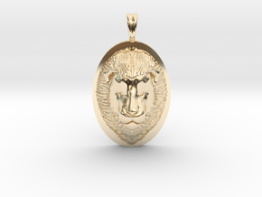 Lion Head Necklace Jewelry - Leo Sign - Symbol in 14K Yellow Gold