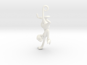 3D-Monkeys 329 in White Processed Versatile Plastic