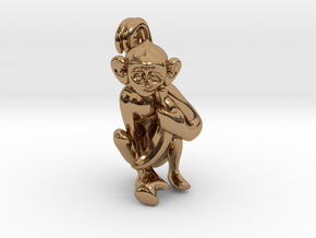 3D-Monkeys 330 in Polished Brass