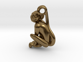 3D-Monkeys 333 in Polished Bronze