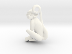 3D-Monkeys 333 in White Processed Versatile Plastic