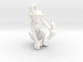 3D-Monkeys 334 in White Processed Versatile Plastic
