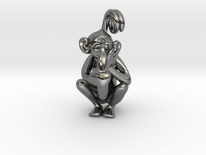 3D-Monkeys 335 in Fine Detail Polished Silver
