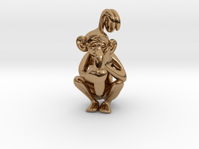 3D-Monkeys 335 in Polished Brass