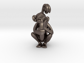 3D-Monkeys 335 in Polished Bronzed Silver Steel