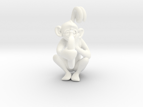 3D-Monkeys 335 in White Processed Versatile Plastic