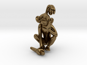 3D-Monkeys 336 in Polished Bronze