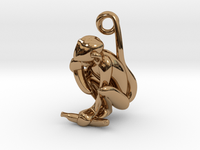 3D-Monkeys 337 in Polished Brass
