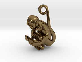 3D-Monkeys 338 in Polished Bronze