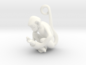 3D-Monkeys 338 in White Processed Versatile Plastic
