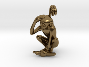 3D-Monkeys 339 in Polished Bronze
