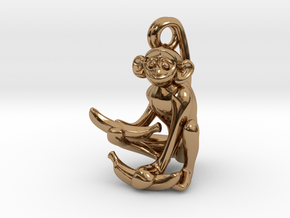 3D-Monkeys 342 in Polished Brass