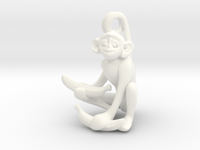 3D-Monkeys 342 in White Processed Versatile Plastic