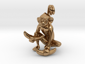 3D-Monkeys 343 in Polished Brass