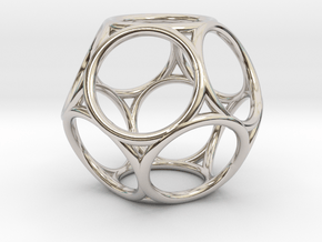 Truncated Dodecahedron in Rhodium Plated Brass