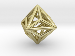0328 Small Triakis Octahedron E (a=1cm) #001 in 18k Gold