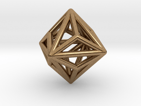 0328 Small Triakis Octahedron E (a=1cm) #001 in Natural Brass
