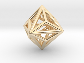 0328 Small Triakis Octahedron E (a=1cm) #001 in 14K Yellow Gold