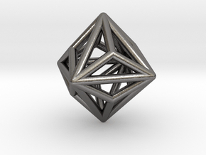 0328 Small Triakis Octahedron E (a=1cm) #001 in Polished Nickel Steel