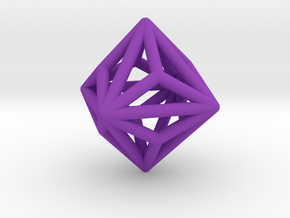0328 Small Triakis Octahedron E (a=1cm) #001 in Purple Processed Versatile Plastic