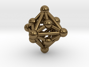 0330 Small Triakis Octahedron V&E (a=1сm) #003 in Polished Bronze