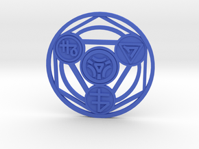 Alchemical Circle of Light - Small Version in Blue Processed Versatile Plastic