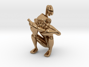 3D-Monkeys 344 in Polished Brass