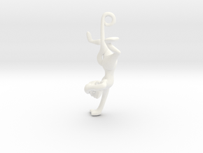 3D-Monkeys 347 in White Processed Versatile Plastic