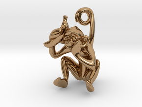 3D-Monkeys 350 in Polished Brass