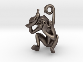 3D-Monkeys 350 in Polished Bronzed Silver Steel