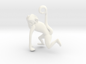 3D-Monkeys 351 in White Processed Versatile Plastic