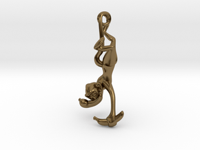 3D-Monkeys 353 in Polished Bronze