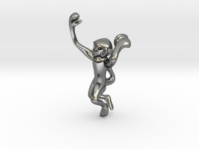 3D-Monkeys 354 in Fine Detail Polished Silver