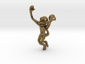 3D-Monkeys 354 in Polished Bronze