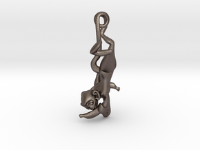 3D-Monkeys 359 in Polished Bronzed Silver Steel