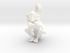 3D-Monkeys 362 in White Processed Versatile Plastic