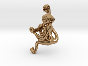3D-Monkeys 363 in Polished Brass